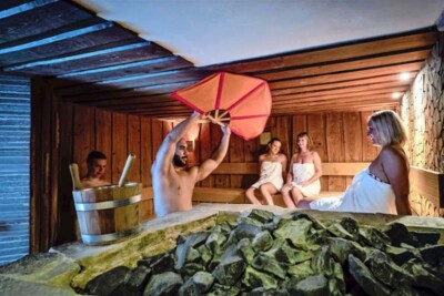 Wellnesslandschaft im Quadrium sauna